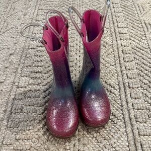 Sparkly Pink and Blue light up Rain Boots